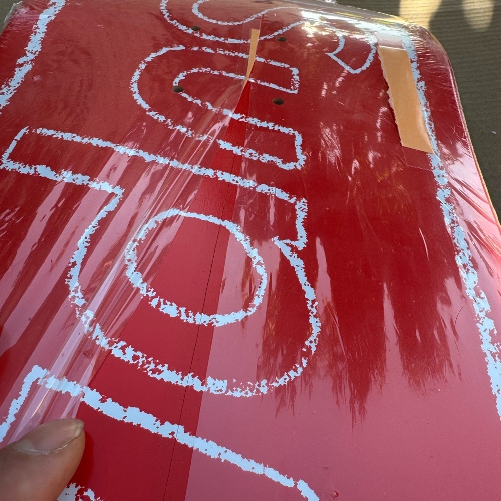 Supreme KAWS Chalk Logo Skateboard Deck (Red) - Picture 4 of 4
